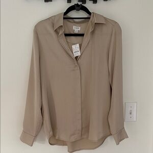 J. Crew Women's Beige Button Down Shirt